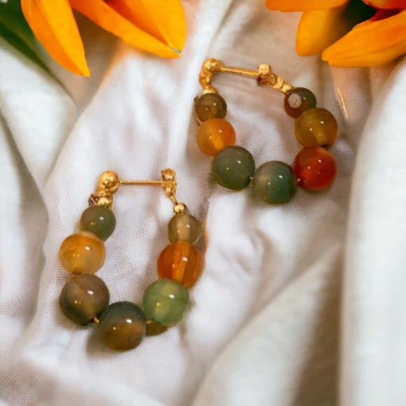 Colorful beaded earrings - Picture 5 of 14